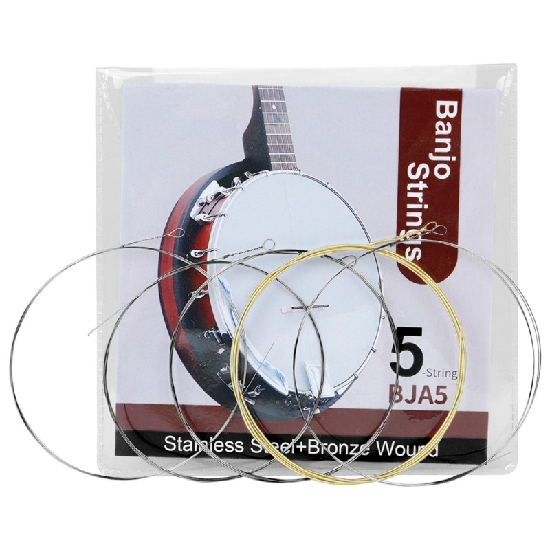 Rustproof Practice Strings Stainless Steel & Bronze Winding Banjo Strings