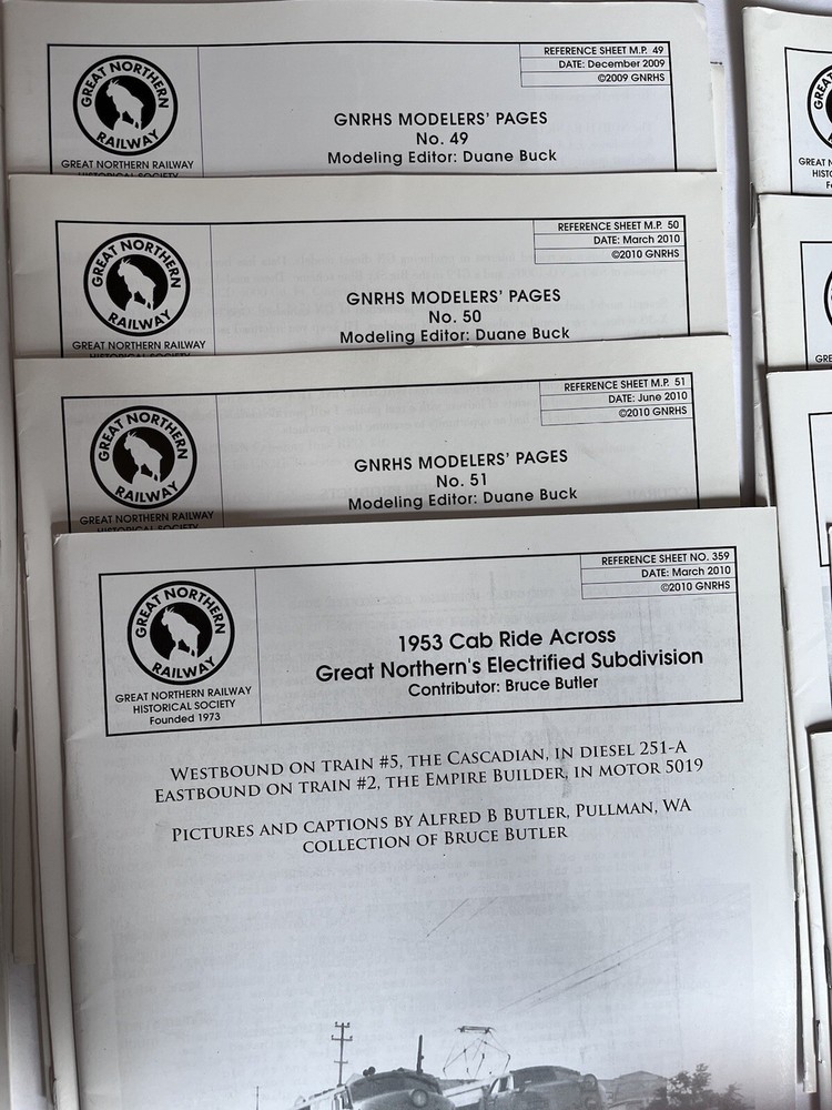 Great Northern Railway Reference Letters/Journals 2008-2010 Misc Issues