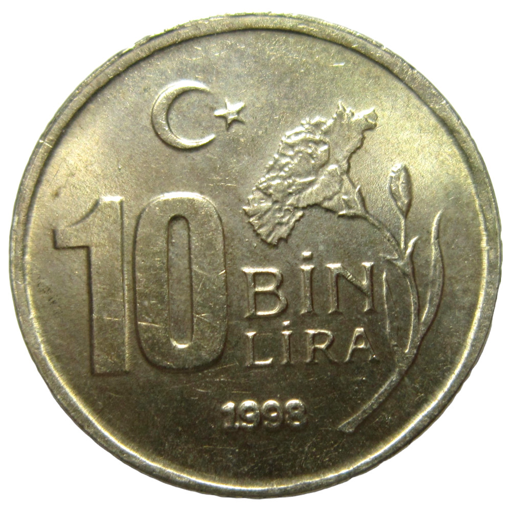 TURKEY. 10,000 LIRA, 1998. UNCIRCULATED.