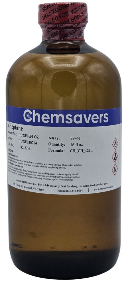 n-Heptane, 99+%, 16 fl oz.