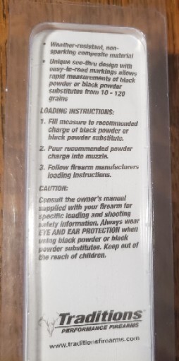 Traditions A1381 Composite Powder Measure 10-120 Grains Muzzle loading Accessory