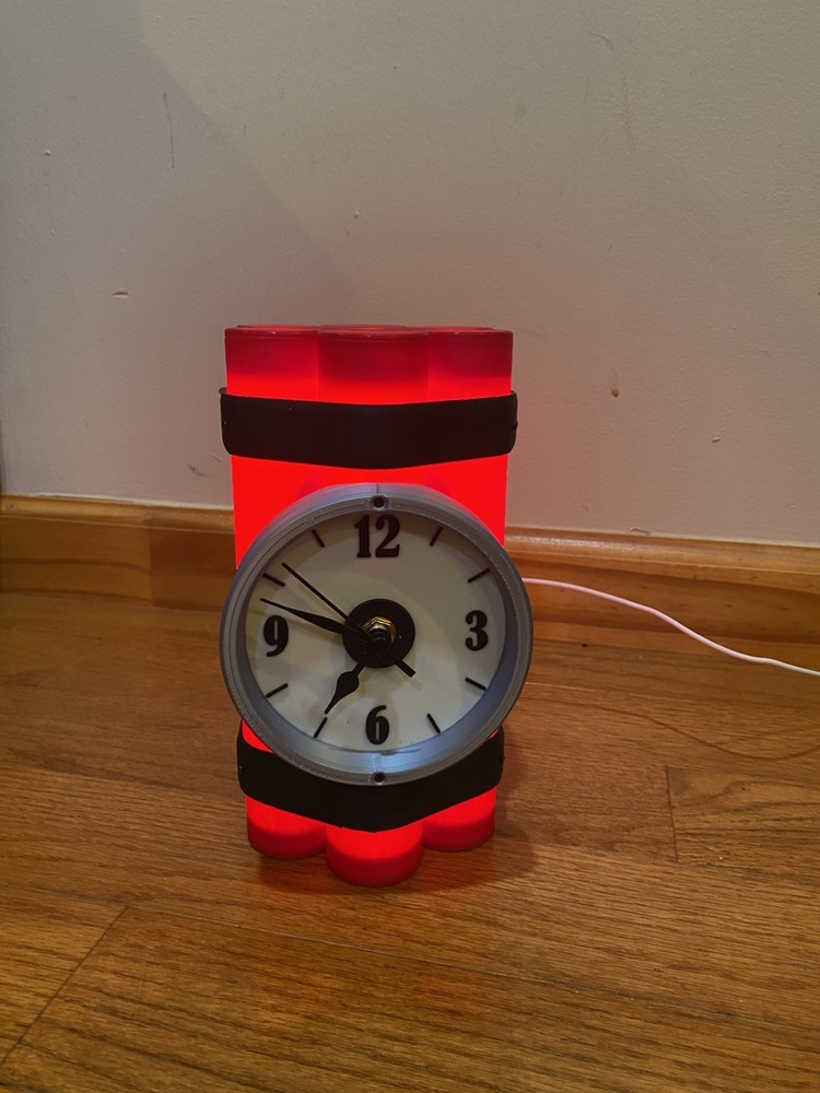 dynamite clock and lamp
