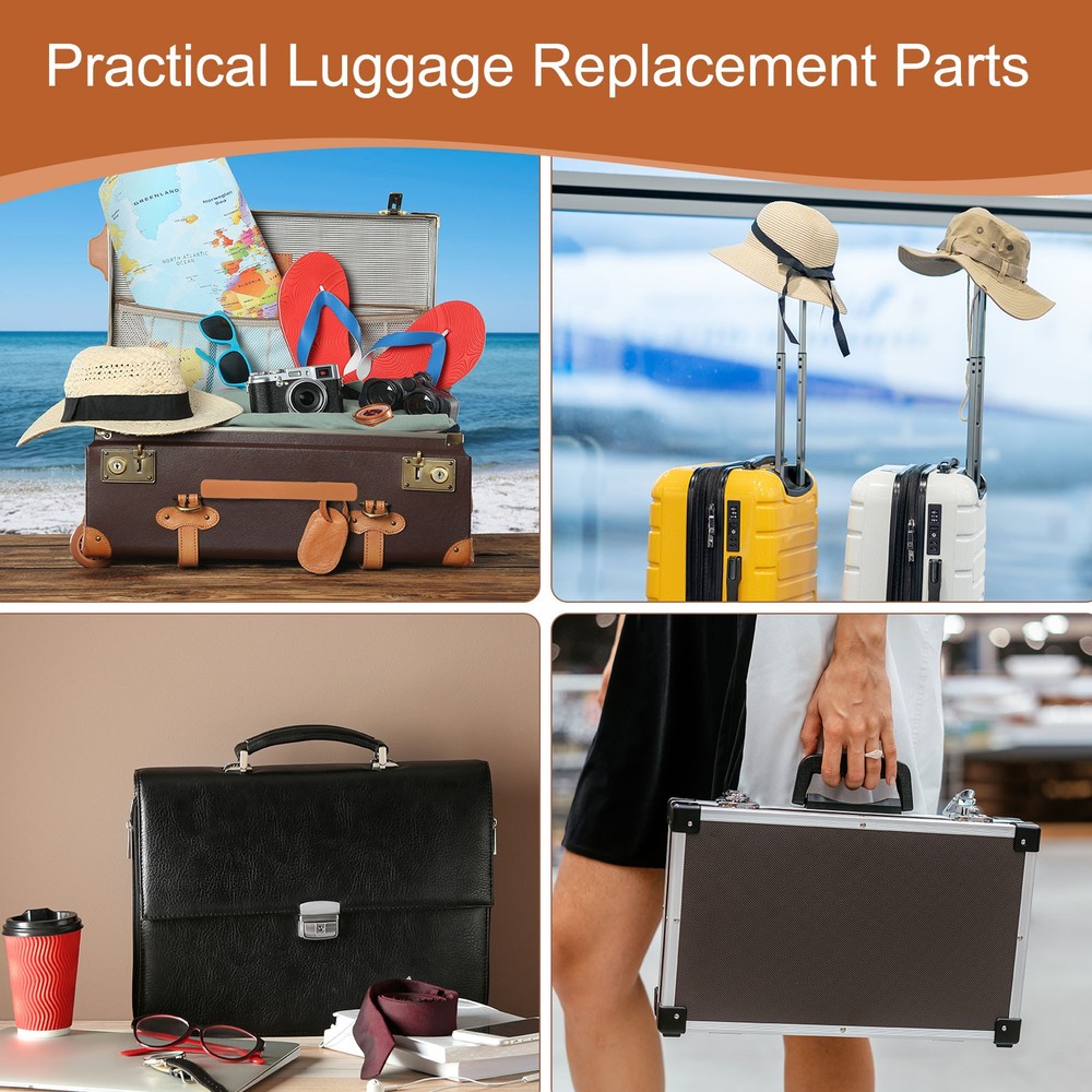 Luggage Handle Replacement with Screws 8.5" Suitcase Handle Black