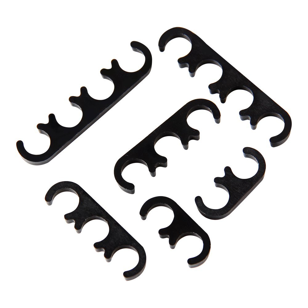 12PCS Universal Chrome Spark Plug Wire Wires Separators Holder 7-9mm Separator