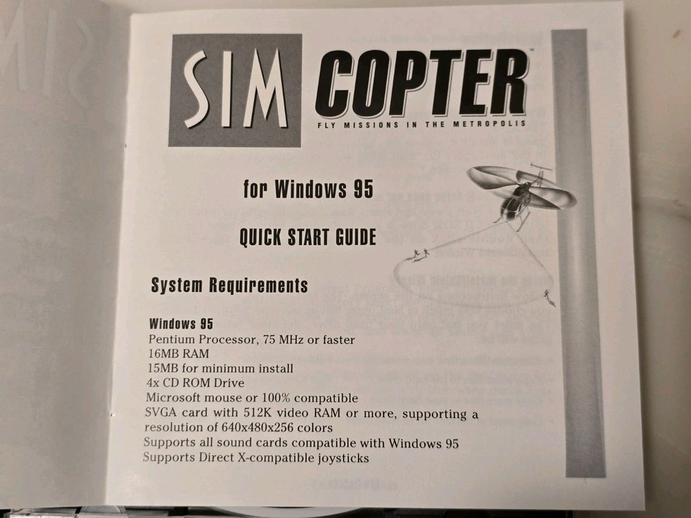 Maxis PC SIM Copter CD-ROM with Instructions Personal Computer Game Windows 95