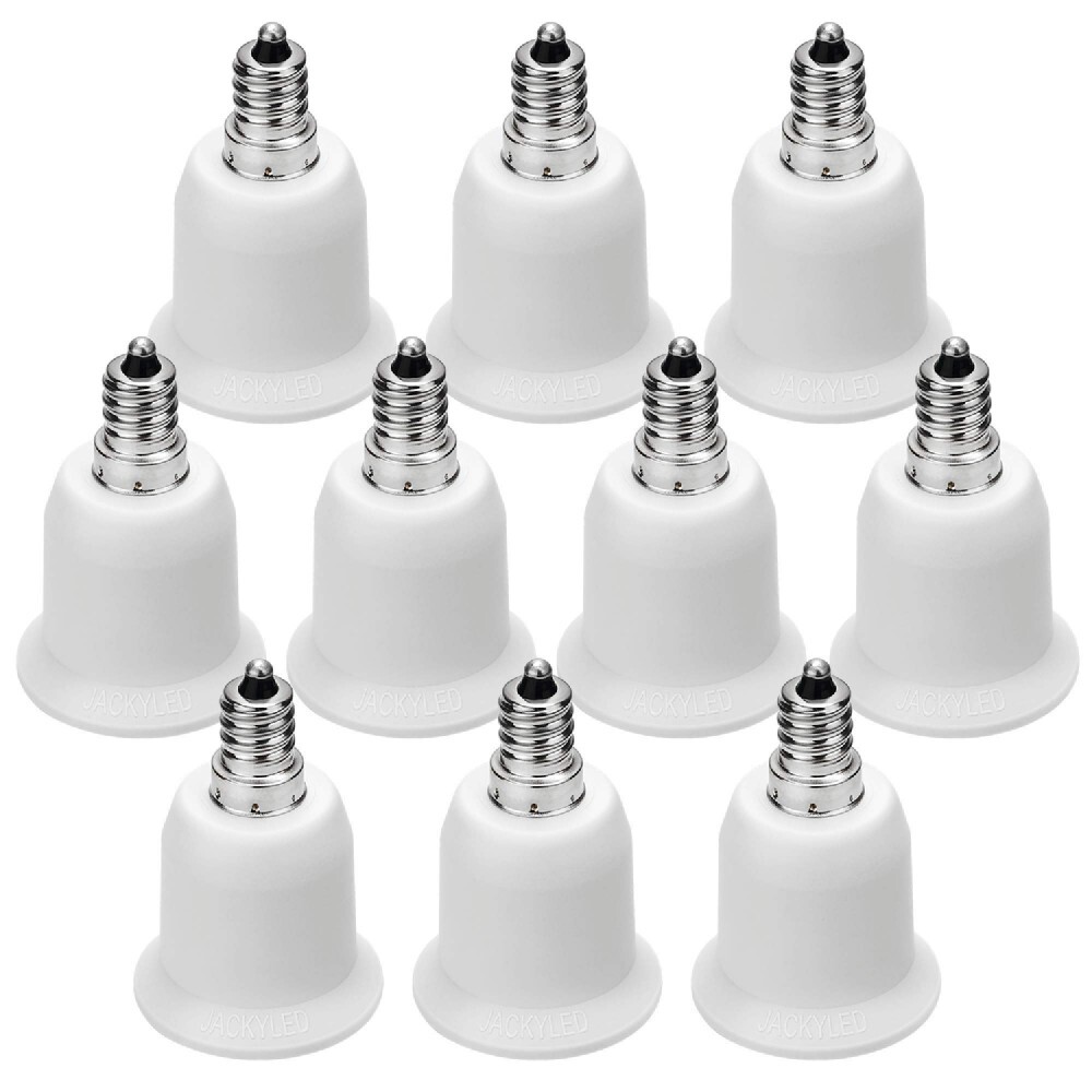 10Pcs E12 To E26 / E27 Socket Adapter Chandelier Converter Light Base Adapter