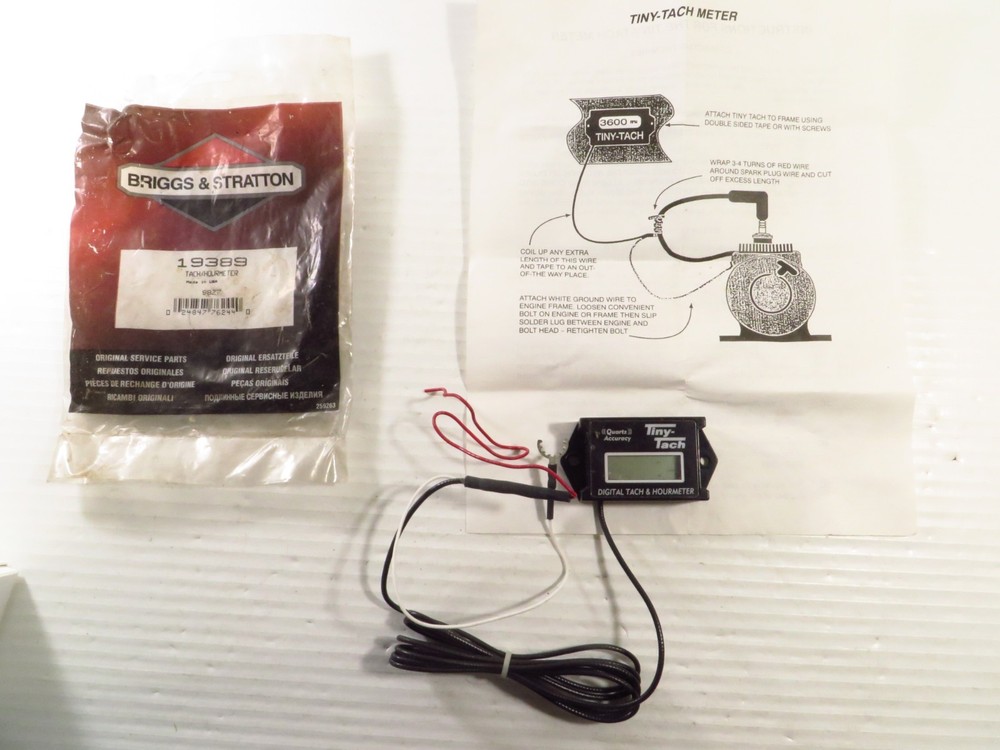 Tiny Tach Digital Hour Meter Tachometer, 19389