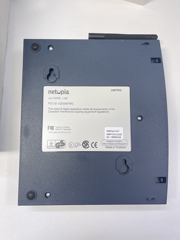 Netopia 3387WG-ENT Wireless G Router • 4 Port Switch