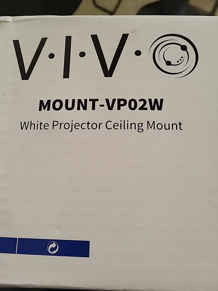 VIVO Universal Projector Mount Ceiling Mount-VP02W WHITE Adjustable Height 30lb