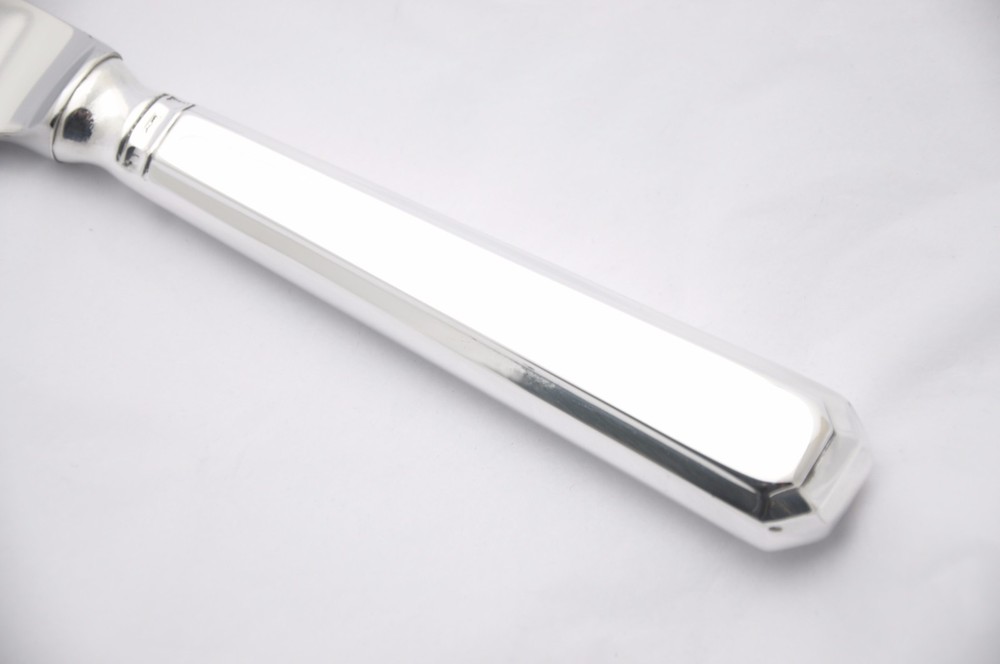 Grecian Pattern Silver Plated Wedding Cake Knife Gift Boxed Sheffield England