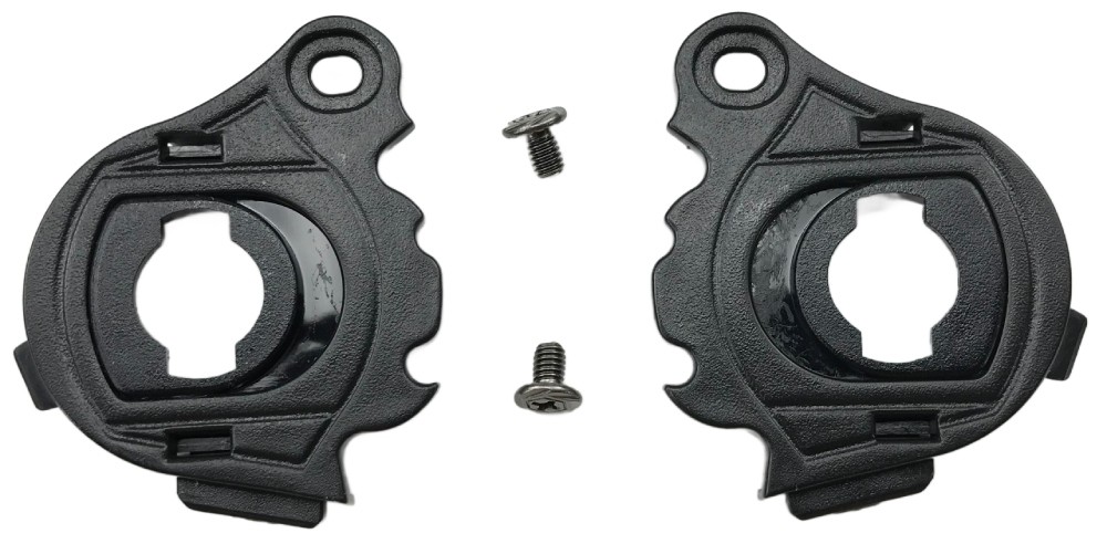 LS2 Stream II Helmet Shield Base Plate Kit Black