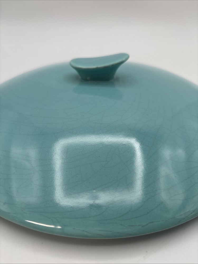 Salem China Biscayne Pattern LID ONLY MCM Replacement Lid 9” Turquoise