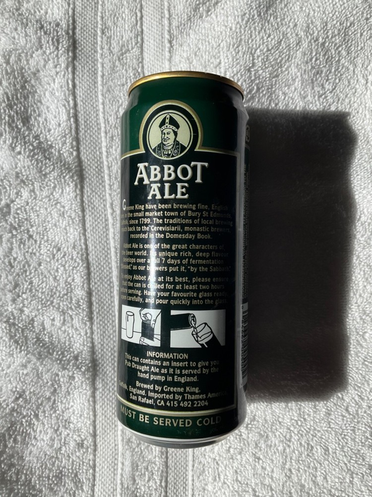 RARE ABBOT ALE ENGLAND BEER CAN