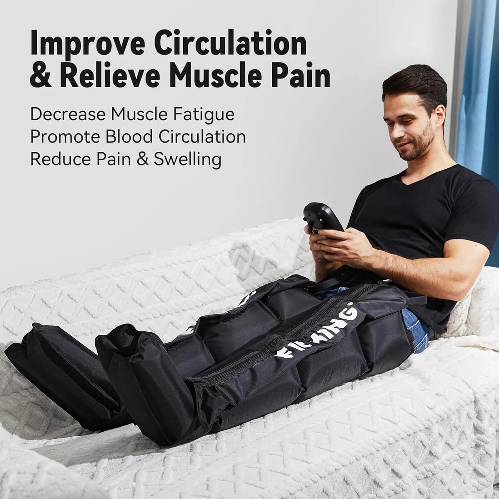 FIT KING Air Compression Recovery System, Sequential Massage Boots (Medium)