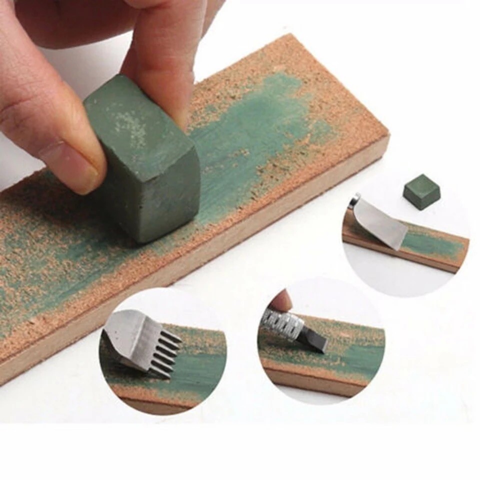 3PC Leather Strop Sharpening Abrasive Polishing Compound Balm Paste Leather Tool