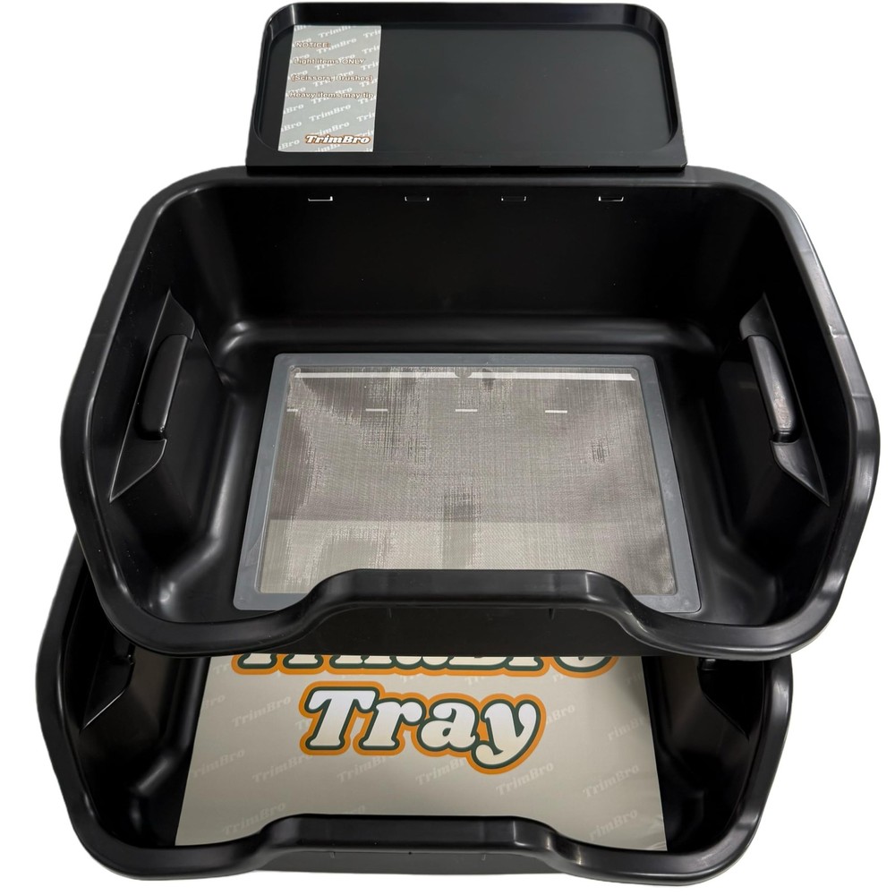 Trim Tray with Detachable Table and Replaceable 150 Micron Screen