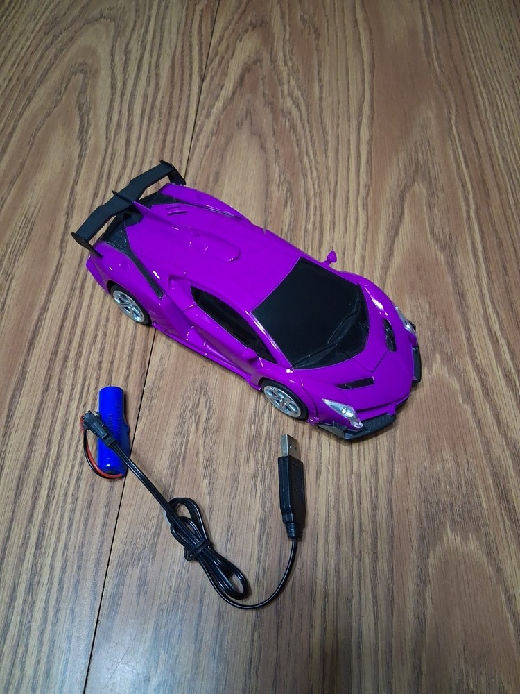 PURPLE Transforming Remote Control Car One Button Transformation