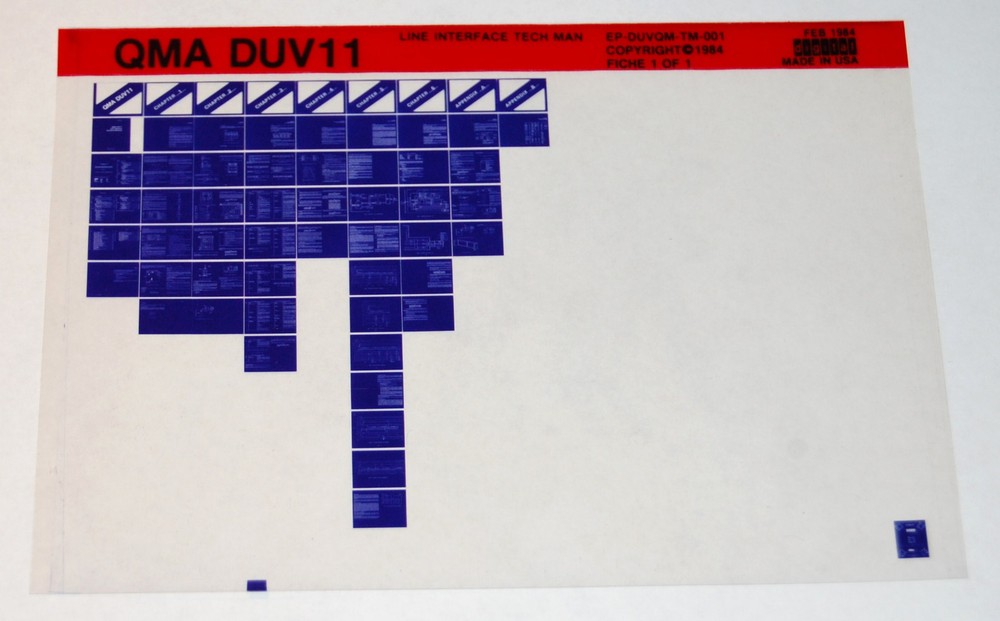 DEC QMA DUV11 Line Interface Tech Man, Microfiche