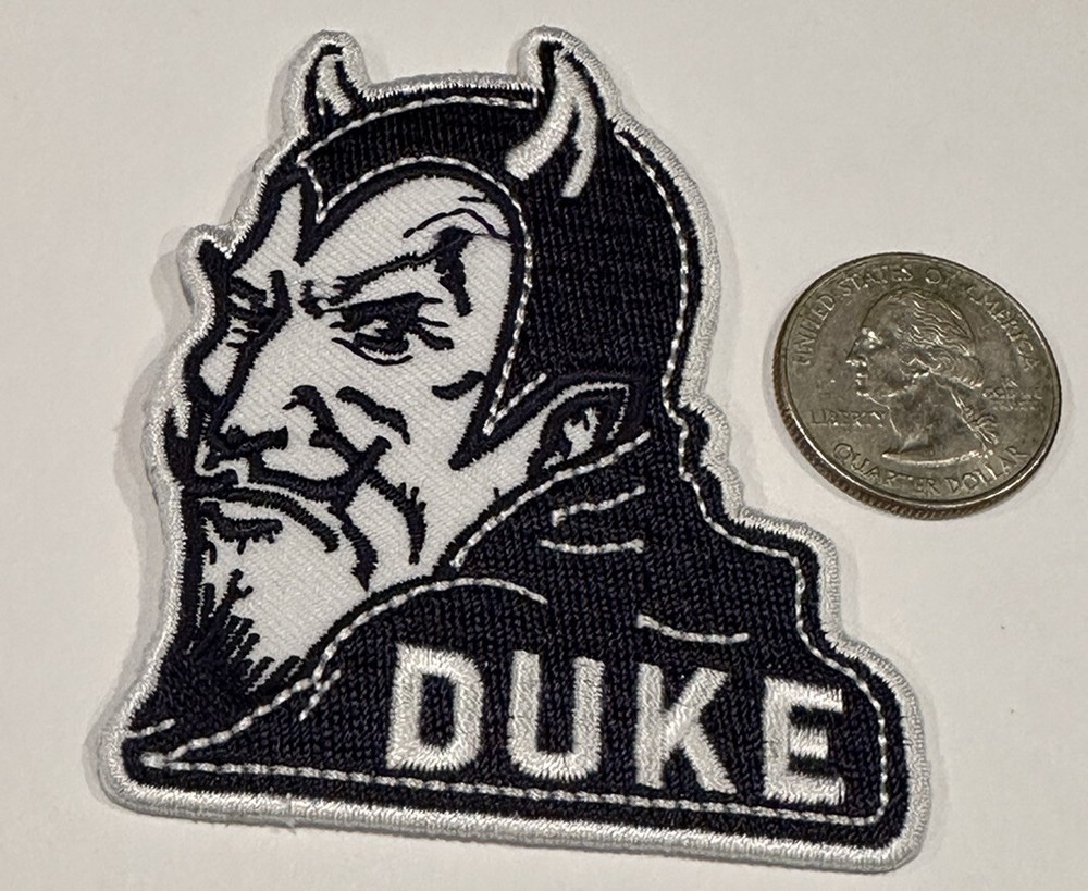 DUKE UNIVERSITY BLUE DEVILS embroidered Iron On patch 3”x 2.5”