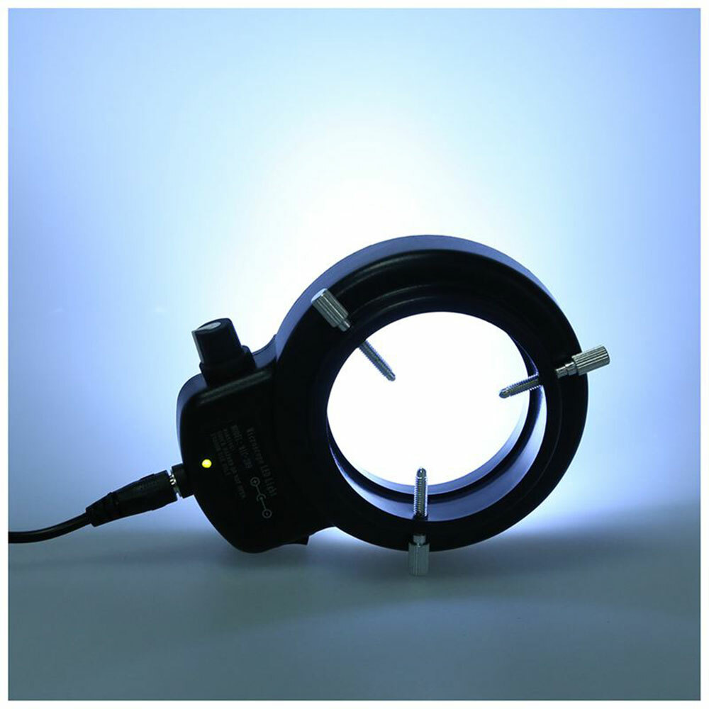 Quick 144 LED Bulbs Microscope Ring Light Illuminator Adjustable Lamps US Plug