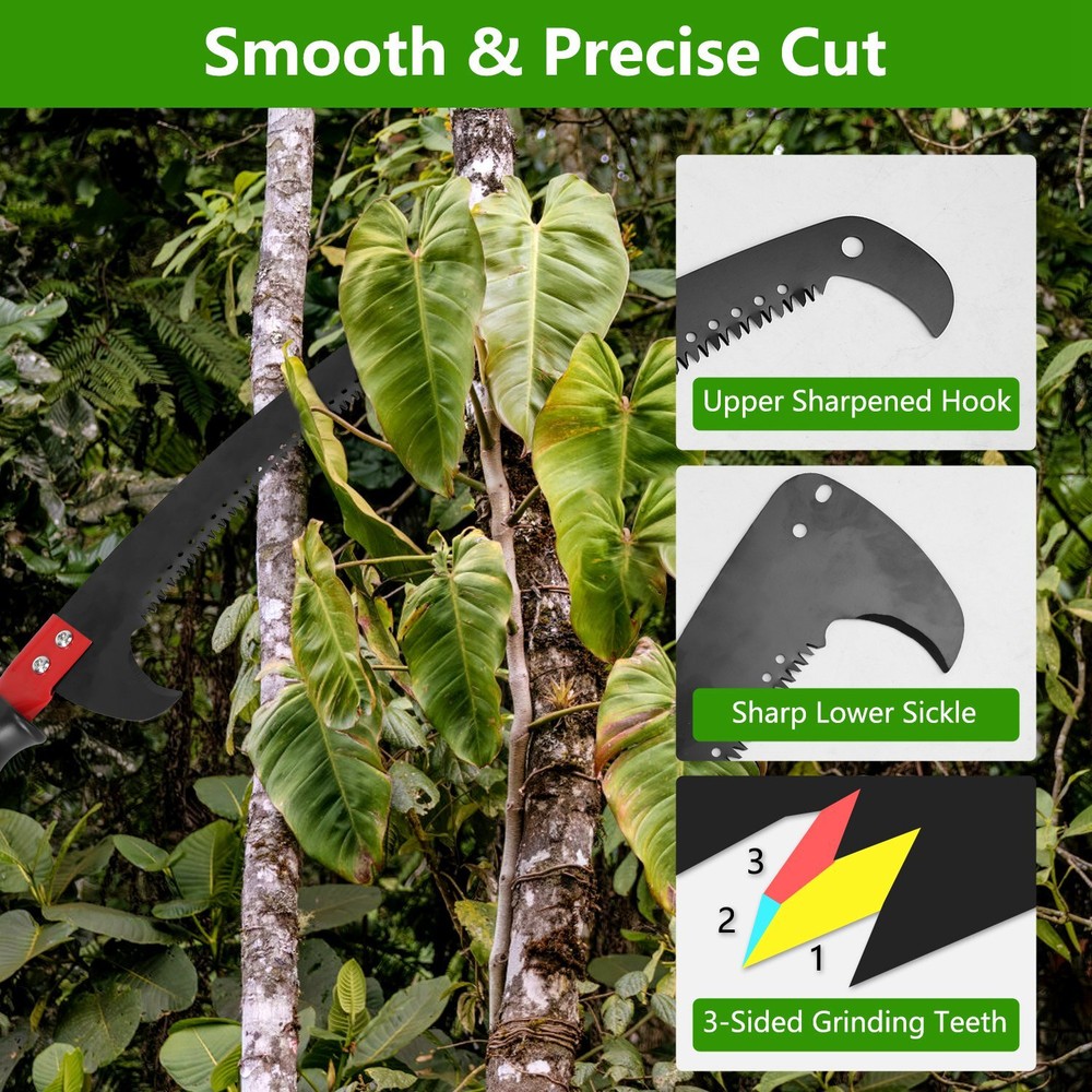 Pole Saw for Tree Trimming,Extendable Tree Pruner w/ Sharp Blade for High Branch