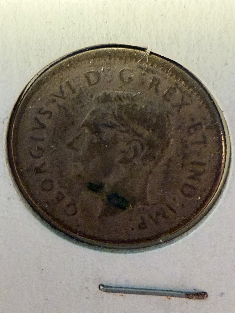 1943 Canadian 10-cent silver coin
