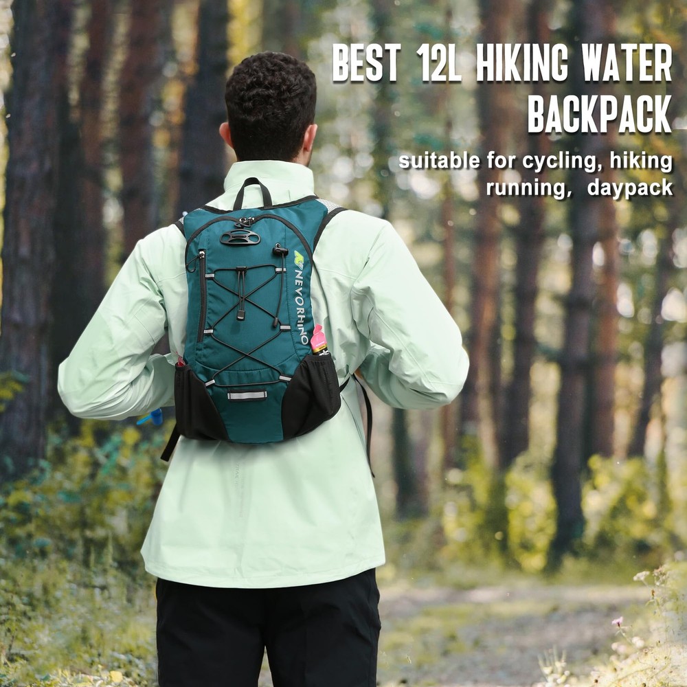 Lightweight Hydration Backpack, Running Backpack with 2L Water Bladder, Hydro...