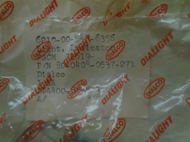 1 EA NOS DIALIGHT CLEAR PANEL INDICATOR LIGHT P/N: 80-0408-0537-271
