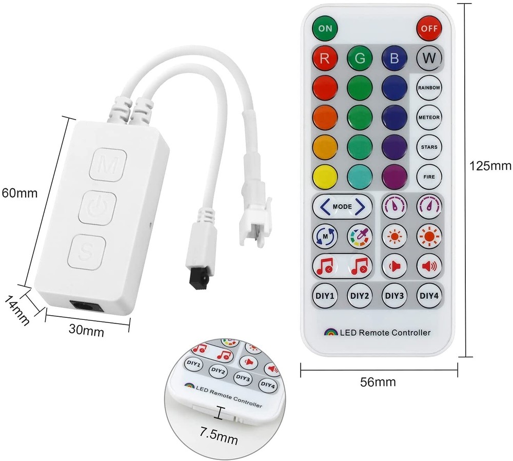 LED Controller SP511E Bluetooth Music App for WS2811WS2812 Addressable LED Light