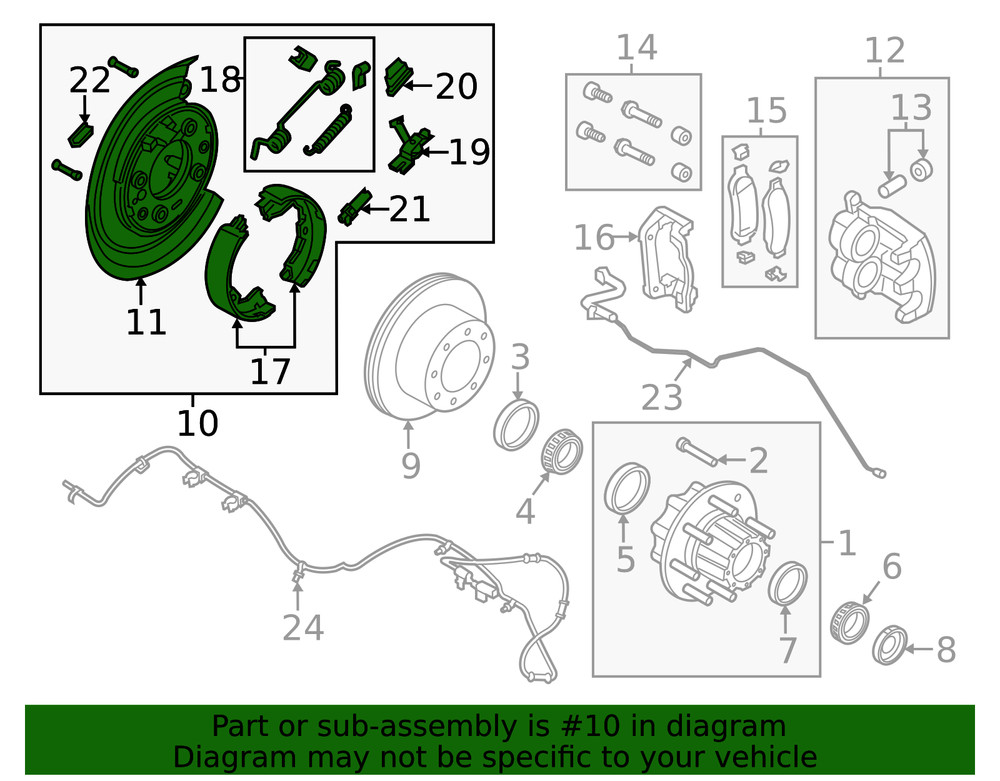Genuine Ford Parking Brake Assembly 8C3Z2209A