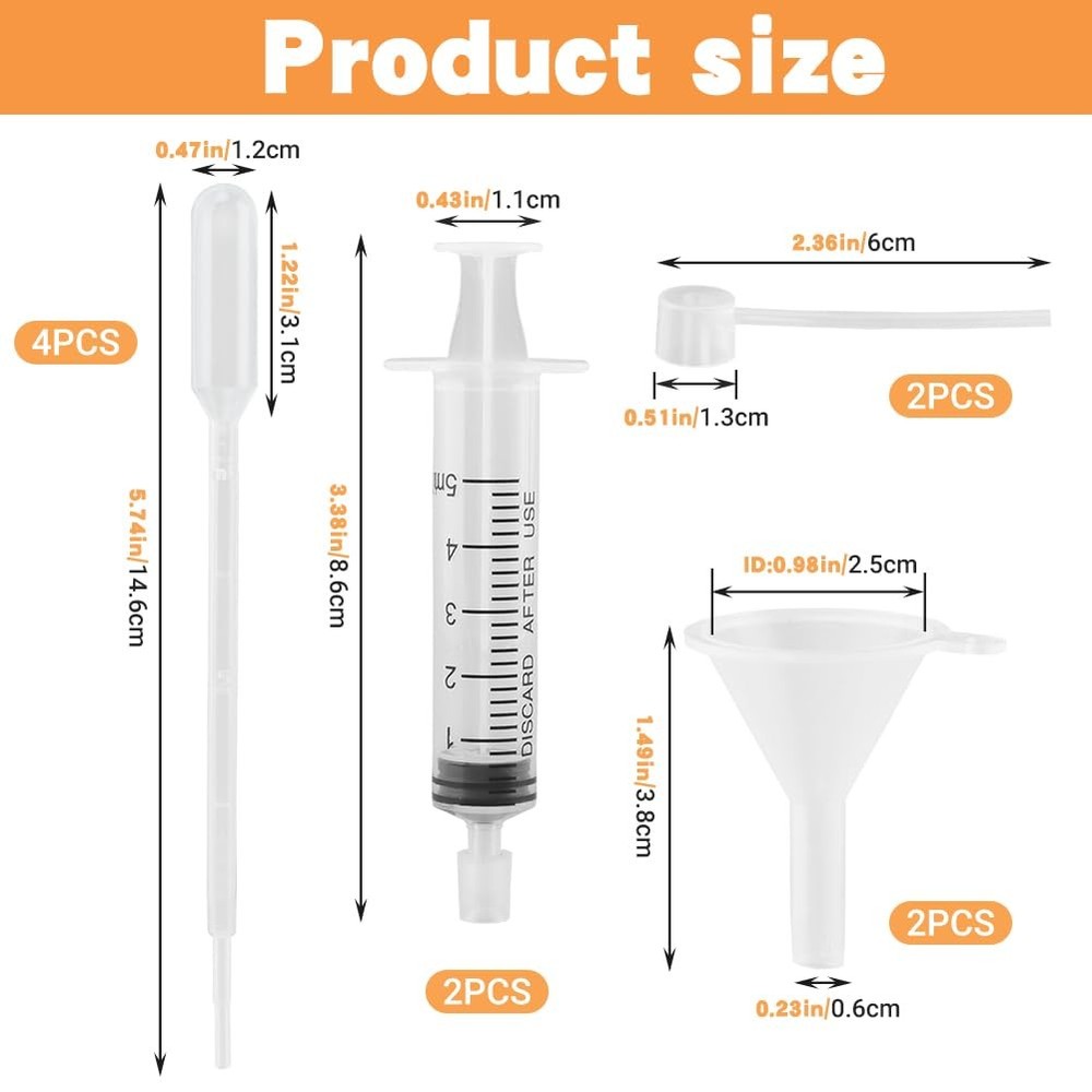 Perfume Refill Tool Kit, 10pcs Plastic Perfume Dispenser Transfer Pump Set, C...