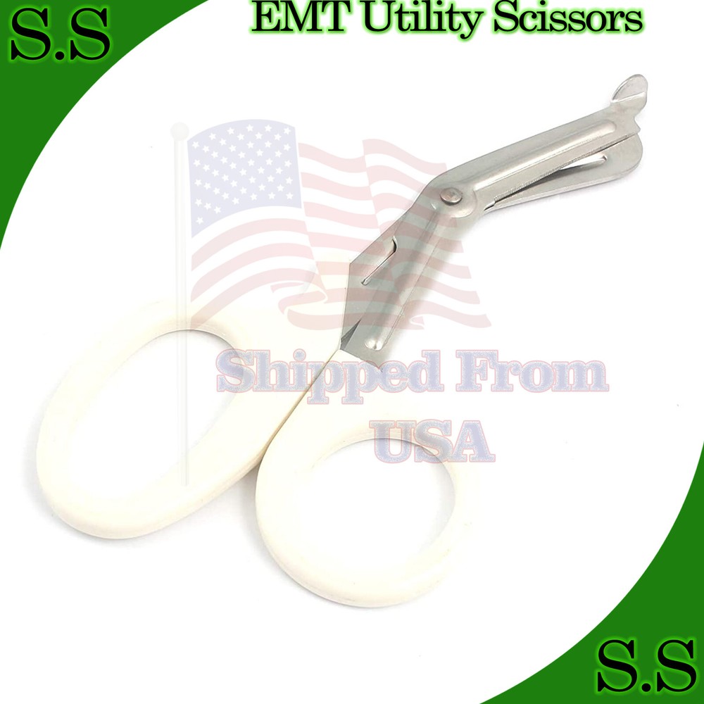 EMT Utility Scissors 7.5" (White Handle)