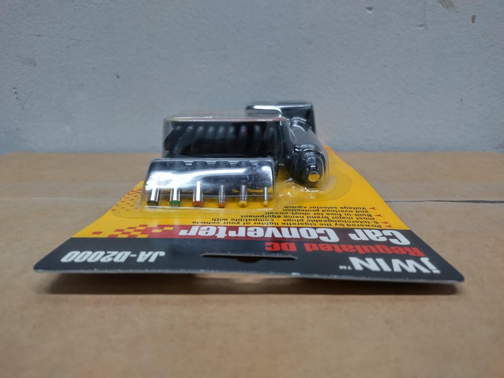 JWin Regulated DC Car Converter with 6 Interchangeable Plugs & Voltage Selector