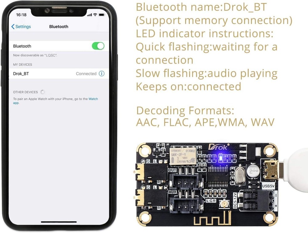 Portable Bluetooth Module for Stereo DIY Projects - Dual Audio Channels