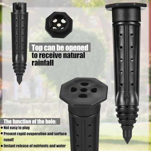 6 Pack Garden Watering Stake Large UV-Protected ABS Plastic Deep Root 8 Inch 1