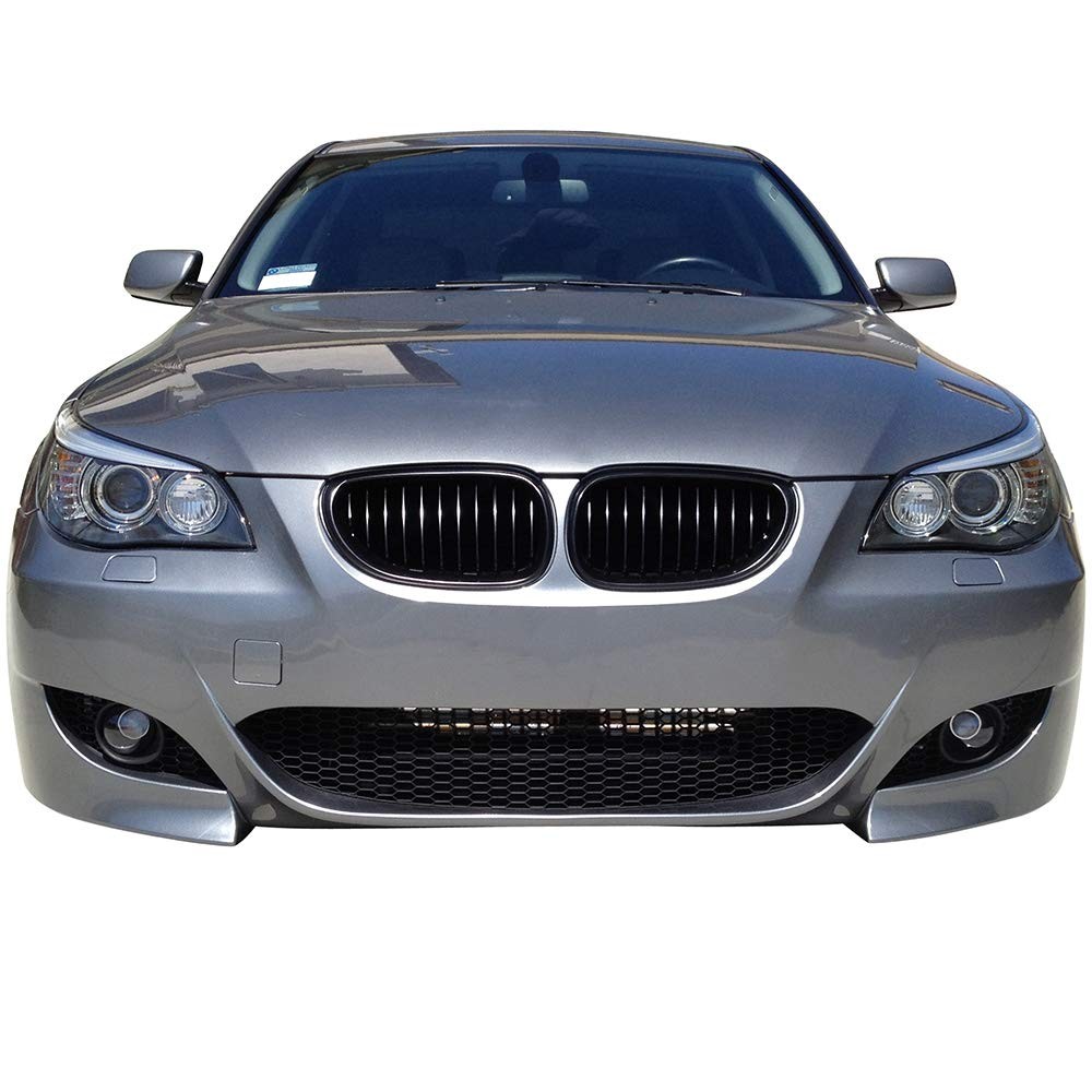 2004-2010 E60 E61 Sedan Wagon Front Bumper Conversion Unpainted Black PP