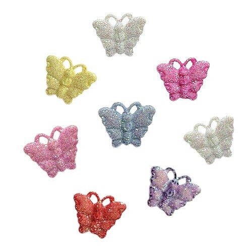Glitter Butterfly Buttons - Craft Scrap Sewing  Bugs Spring - Shelly's Buttons