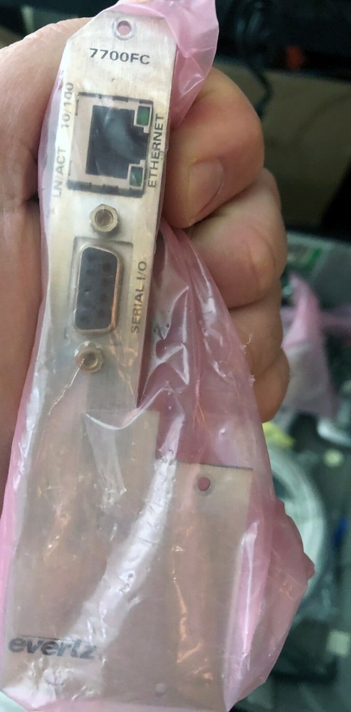 Evertz 7700FC VistaLink Frame Controller Card w/ Back Plane