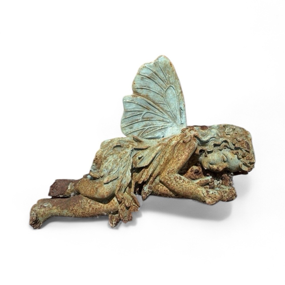 Cast Iron Fairy Garden Statue.