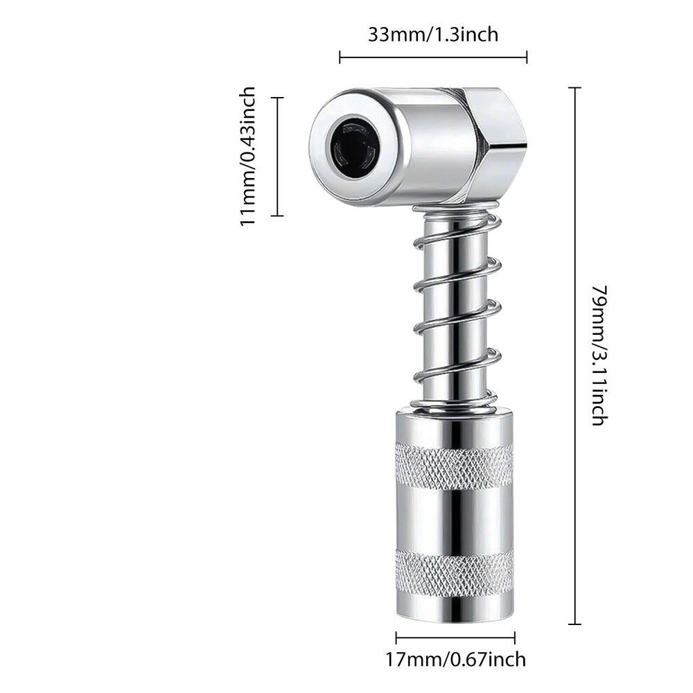 Grease Nozzle Adapter Grease Gun- 90 Degree Grease Coupler Adapter Accessory