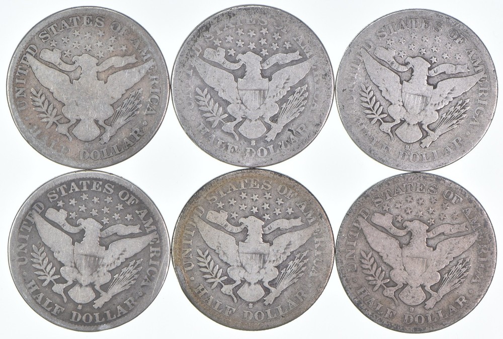 1894-S Barber Half Dollar Average Circ 90% Silver