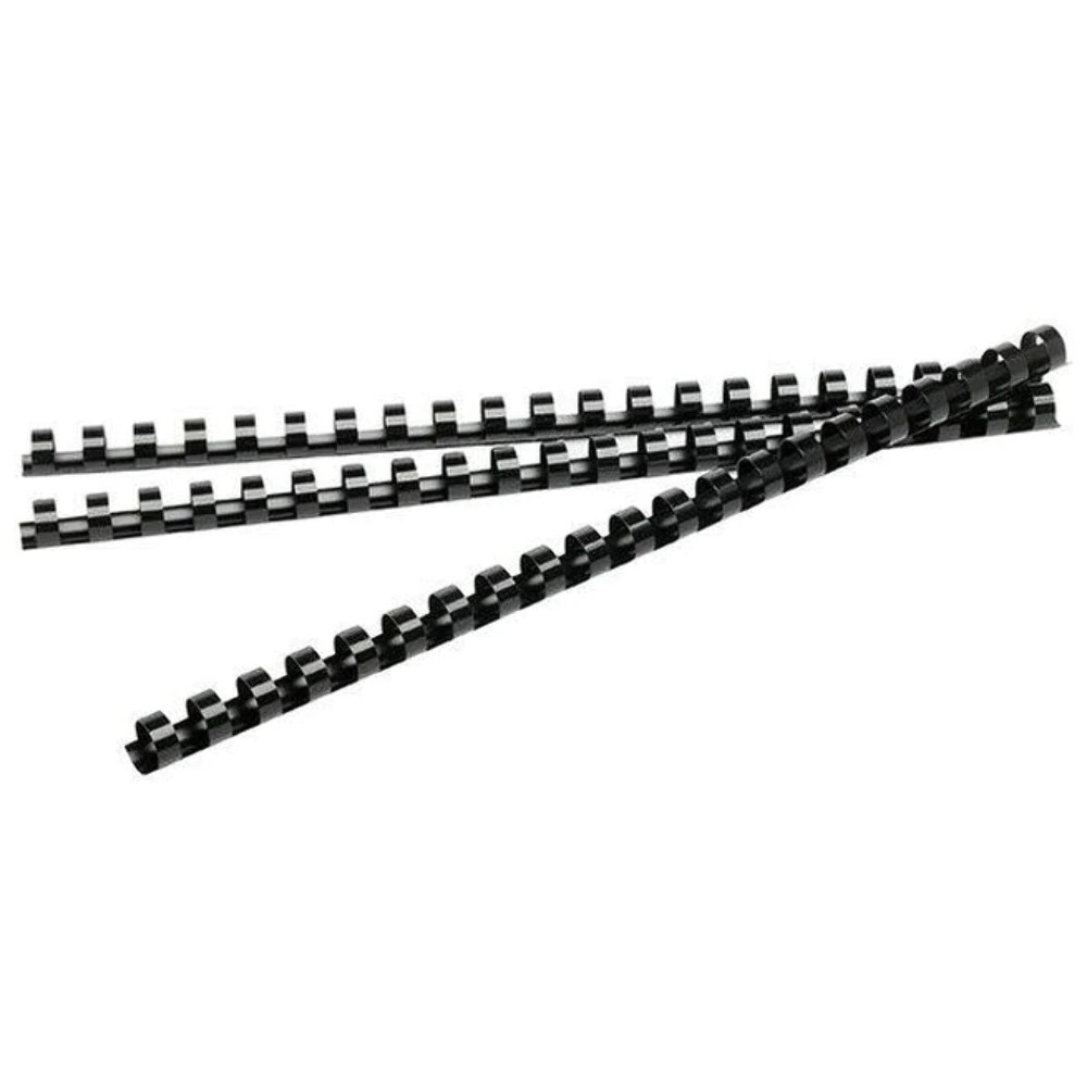 NEW Rexel Plastic Binding Comb Round 21 Loop 50mm A4 Black Box 50