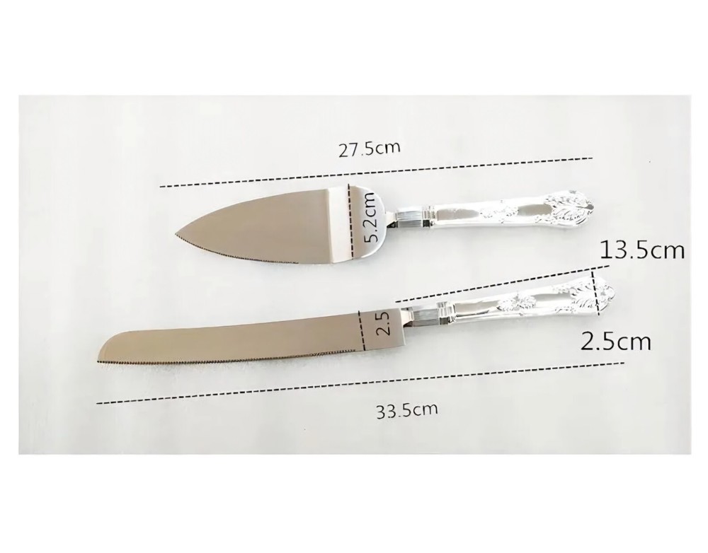 Simplicity 2pc Cake Knife & Server Set NIB Wedding Special Occasion