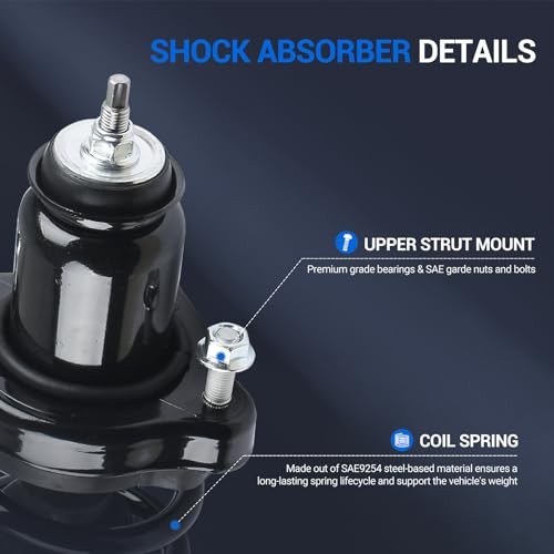 172401 Pair Rear Complete Strut & Coil Spring Assembly Compatible with 2007