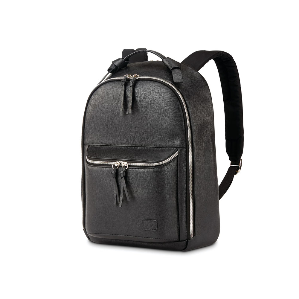 NEW!! Samsonite Women's Everyday Leather Backpack -Black