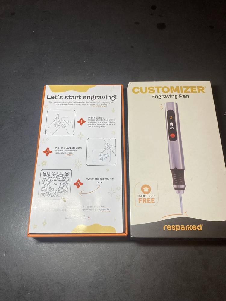 Resparked • Customizer Engraving Pen - With 30 Bits! (Silver) OPEN BOX