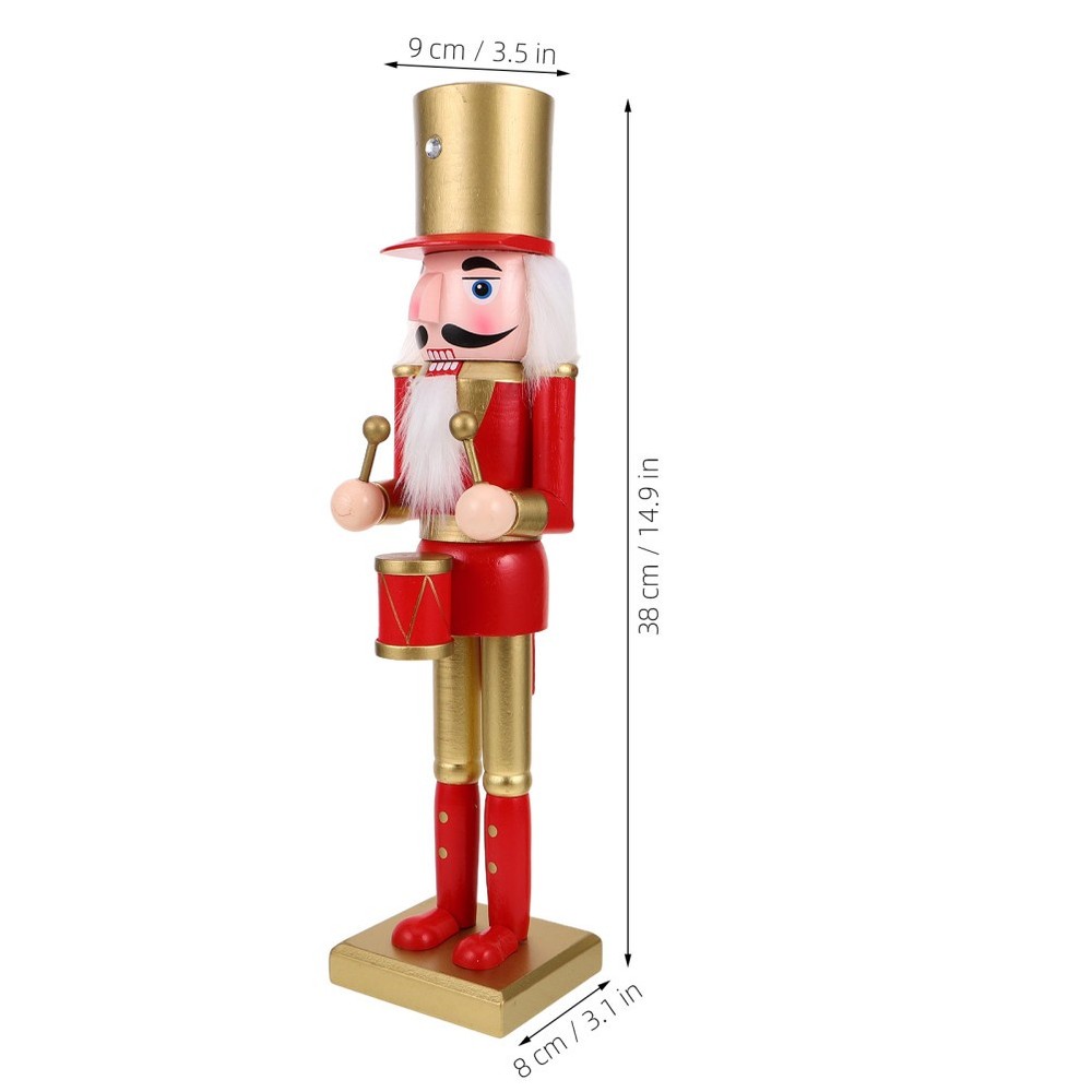 Nutcracker Wooden Fireplace Christmas Decorations Style