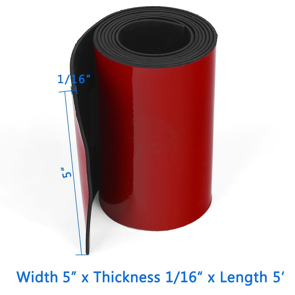 Adhesive Solid Rubber Strips 1/16 Thick x 5 Wide x 60 Long Neoprene Roll