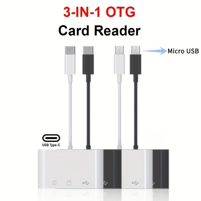 Type C Micro USB Adapter USB TF SD Card Reader USB-C Memory Card Adapter