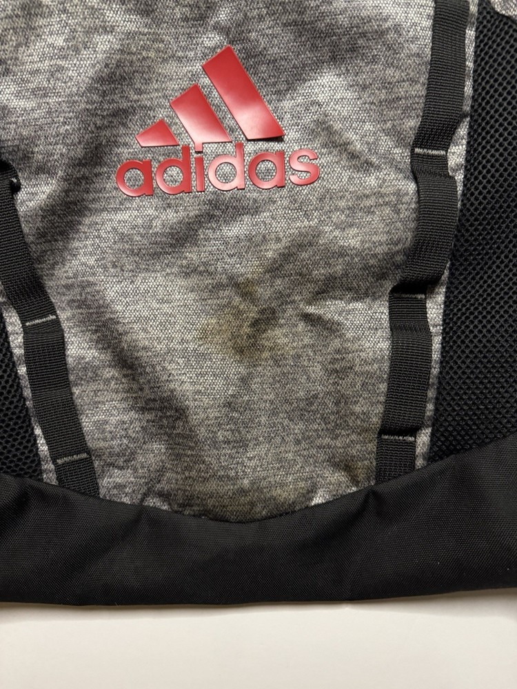 Adidas Grey & Red Drawstring Gym Bag *READ DESCRIPTION BEFORE PURCHASING*